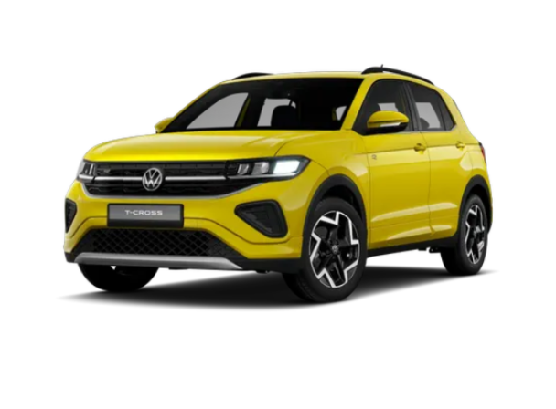 Gele Volkswagen T-Cross