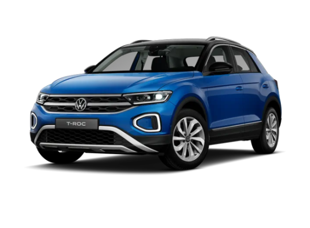 Blauwe Volkswagen T-Roc