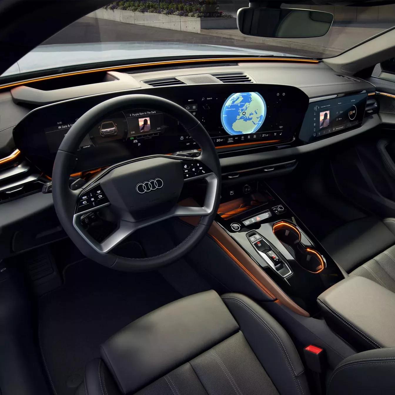 audi a5 interieur infotainment zwarte zetels