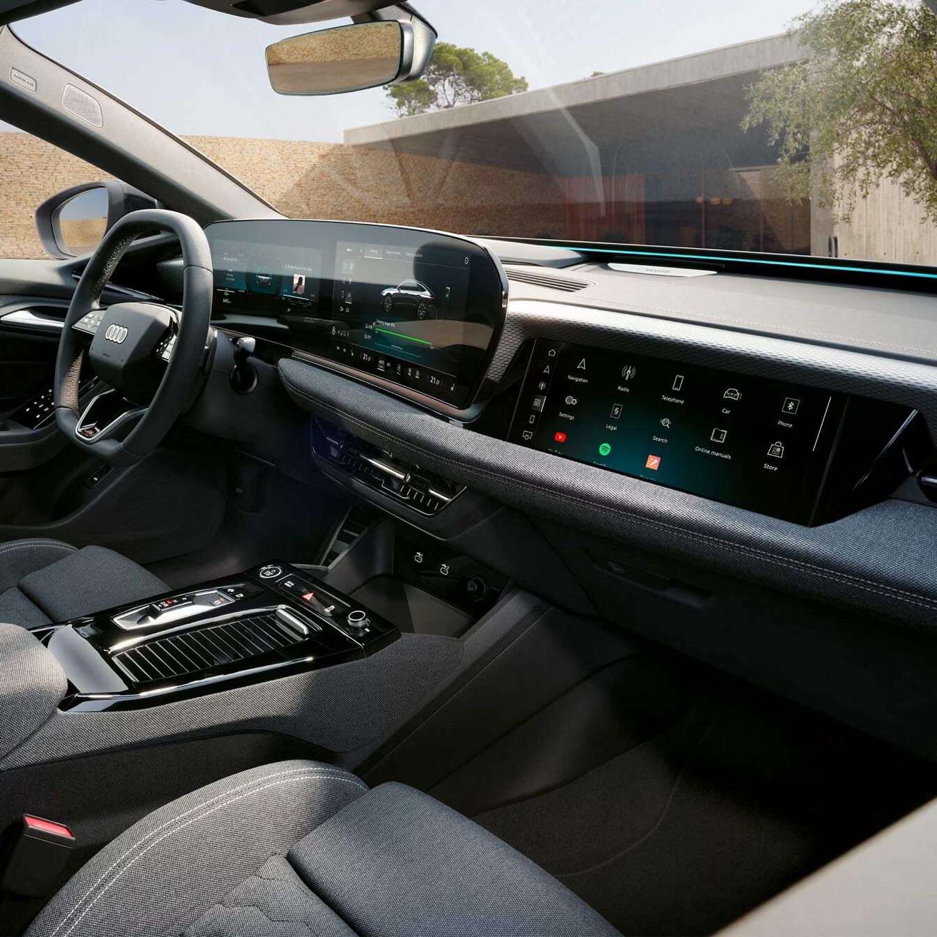 Audi A6 Sportback e-tron Interieur met infotainment