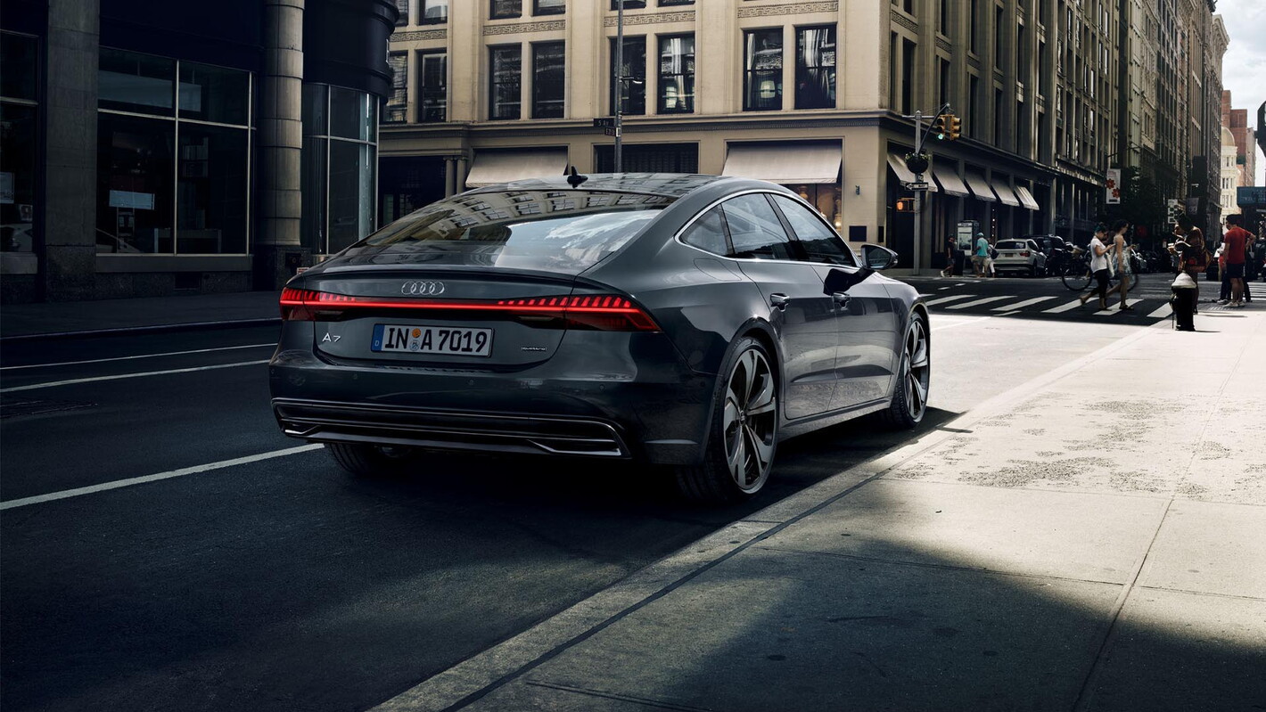 audi a7 sportback achterkant grijs