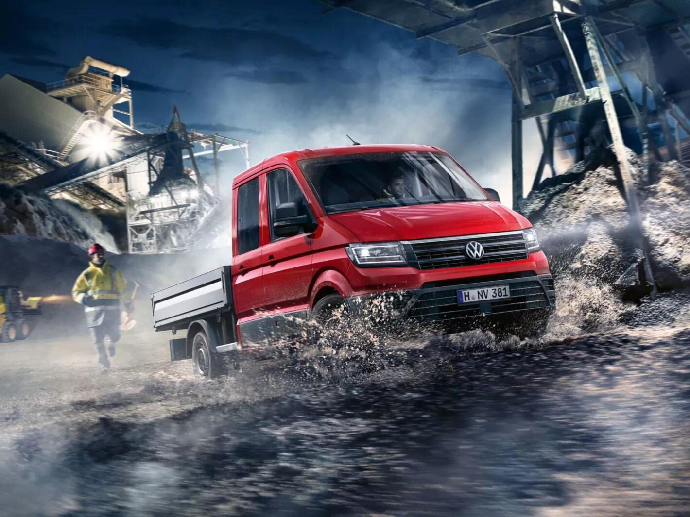 Volkswagen bedrijfsvoertuigen crafter pick-up voorkant