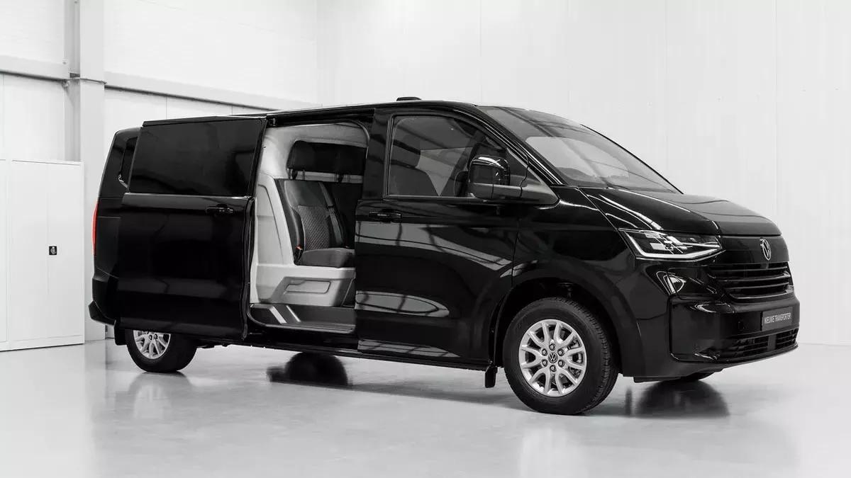 Volkswagen bedrijfsvoertuigen transporter dubbele cabine zwart