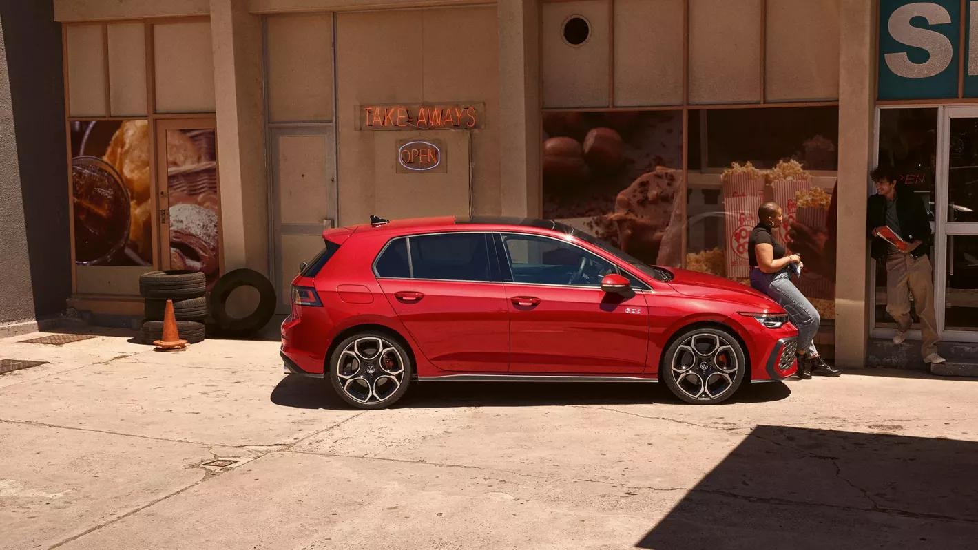 Rode Volkswagen Golf