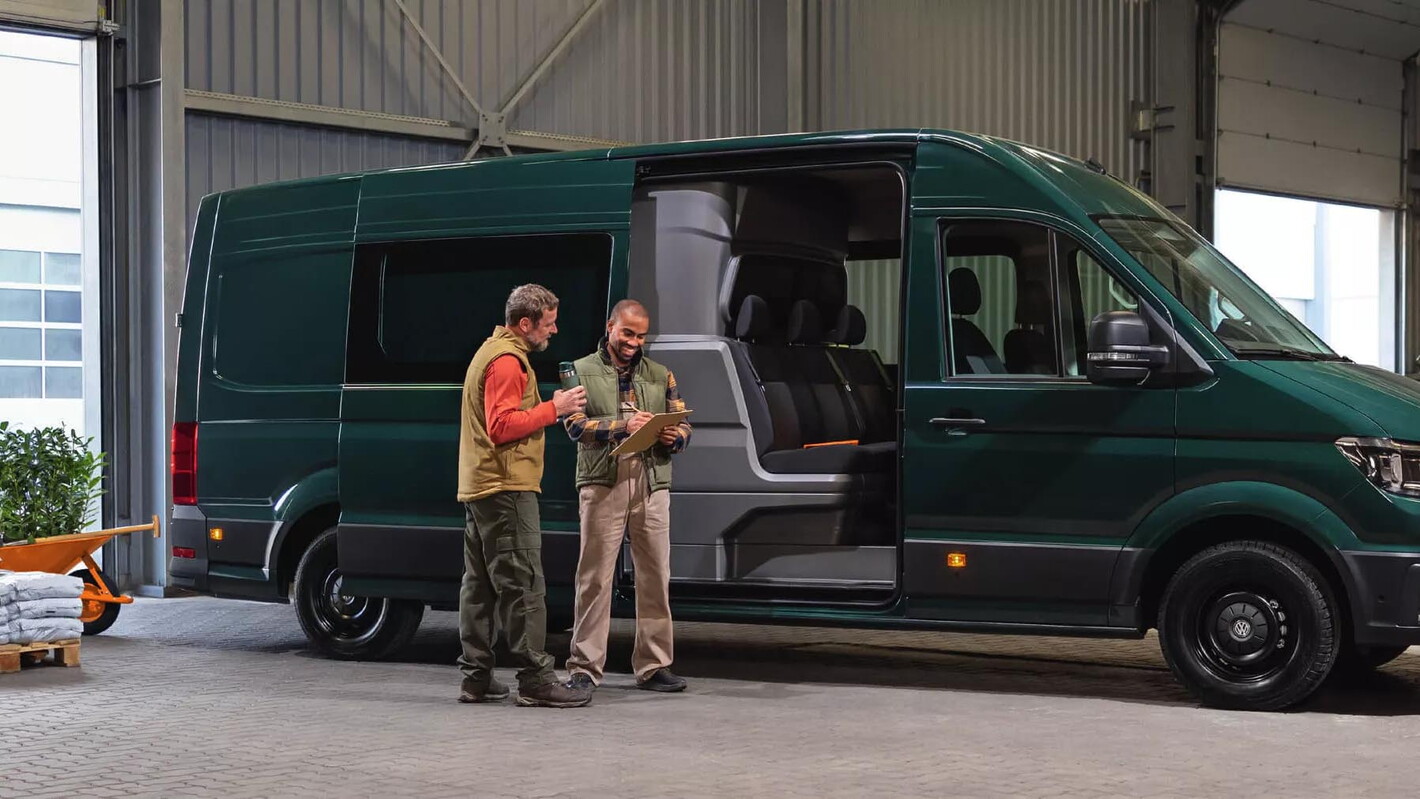 Volkswagen bedrijfsvoertuigen crafter dubbele cabine groen