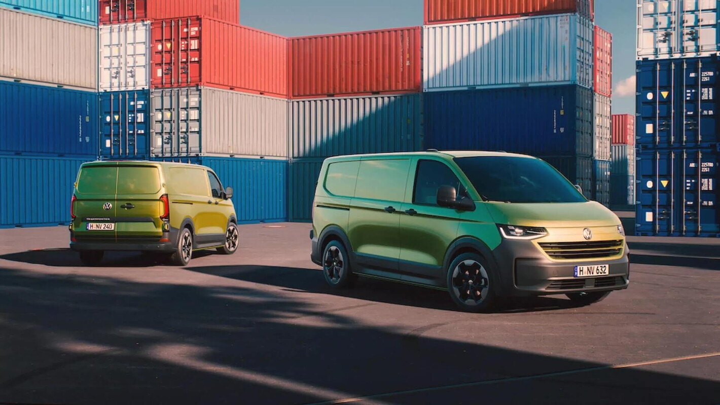 Volkswagen bedrijfsvoertuigen e-transporter groen