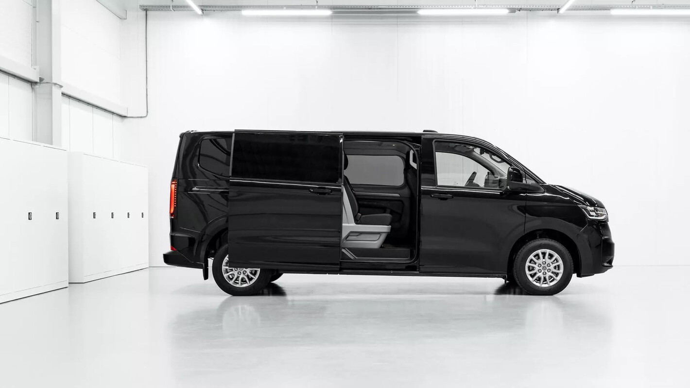 Volkswagen bedrijfsvoertuigen transporter dubbele cabine zwart