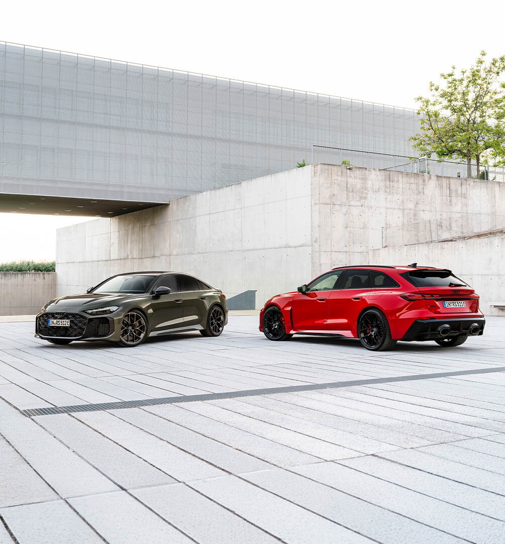 Audi rs 5 in de showroom